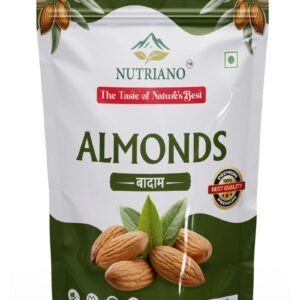 Nutriano Premium California Almonds (Badam) – Extra Bold, Crunchy & Naturally Fresh – Rich in Protein & Fiber – Healthy Dry Fruits – 250g Pack