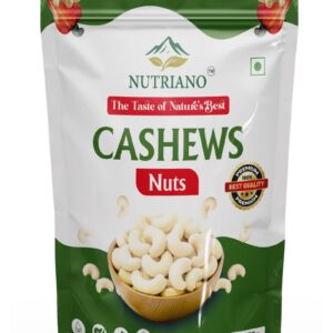 Nutriano Premium Cashew Nuts (Kaju) – Whole, Crunchy & Naturally Fresh – Rich in Protein & Healthy Fats – W240/W320 Grade – 250g Pack