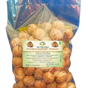 NUTRIANO Premium Kashmiri Walnuts| In Shell| Medium Size| Super Quality-1Kg| Fresh| Natural & Crunchy (Copy)